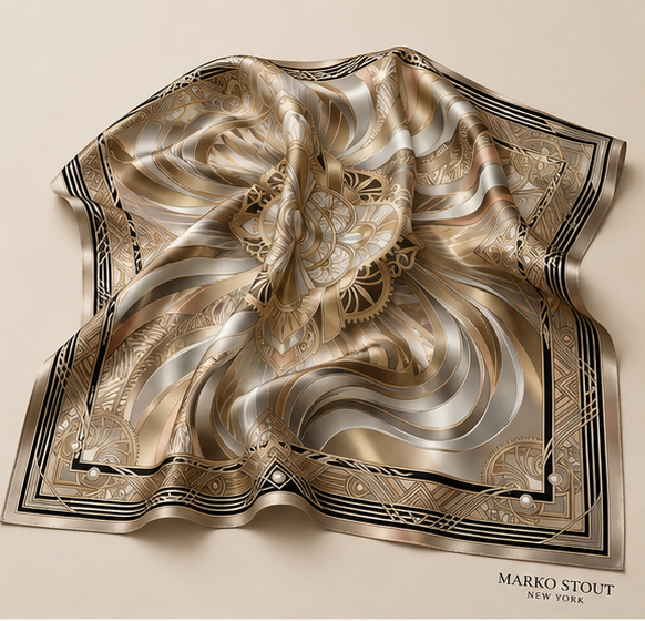 Champagne & Diamonds Silk Scarf