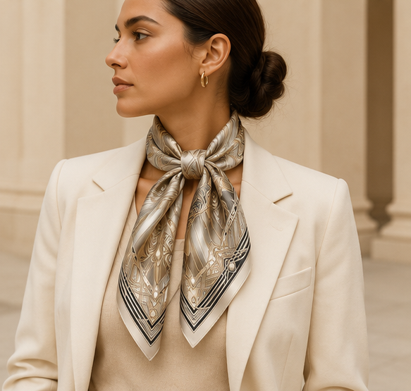 Champagne & Diamonds Silk Scarf