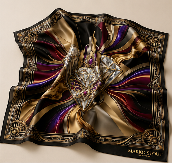 Champagne & Diamonds Silk Scarf