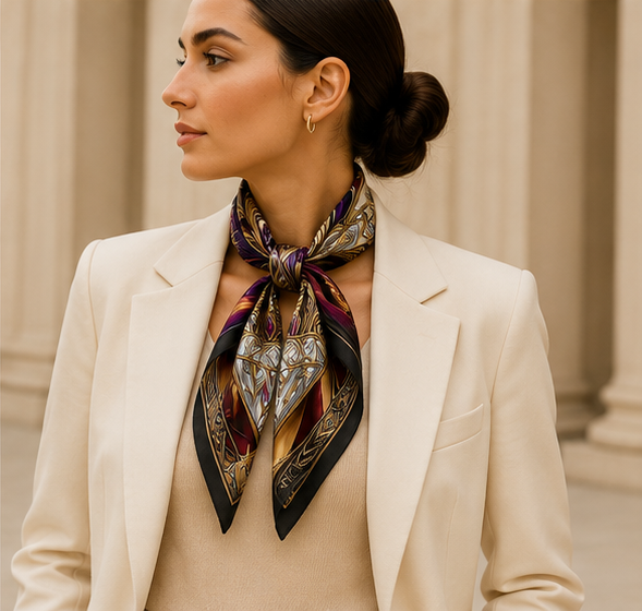 Champagne & Diamonds Silk Scarf