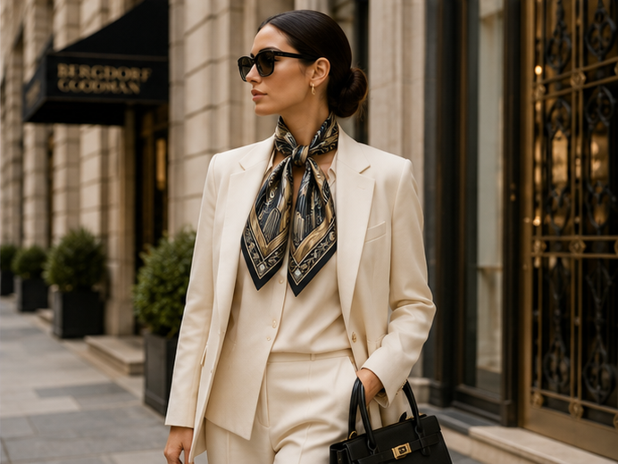 Fifth Avenue After Dark Silk Scarf
