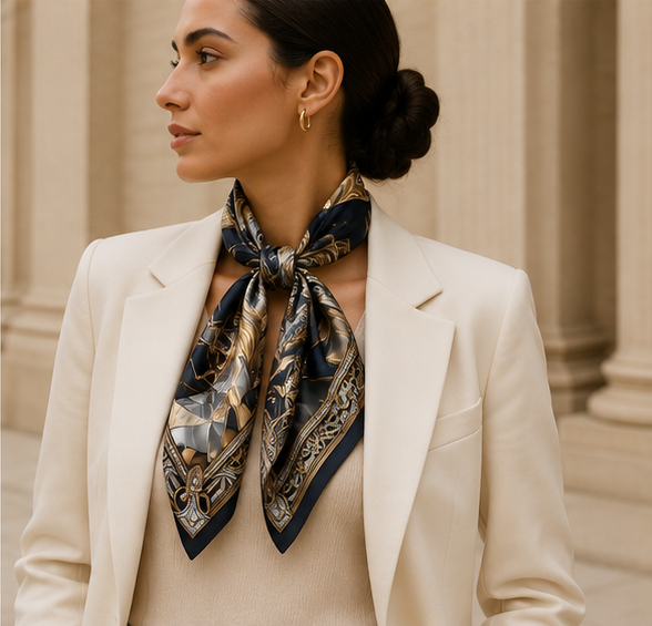 Fifth Avenue After Dark Silk Scarf