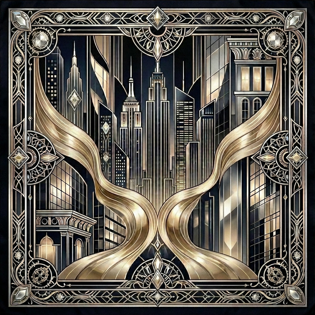 Fifth Avenue After Dark Silk Scarf