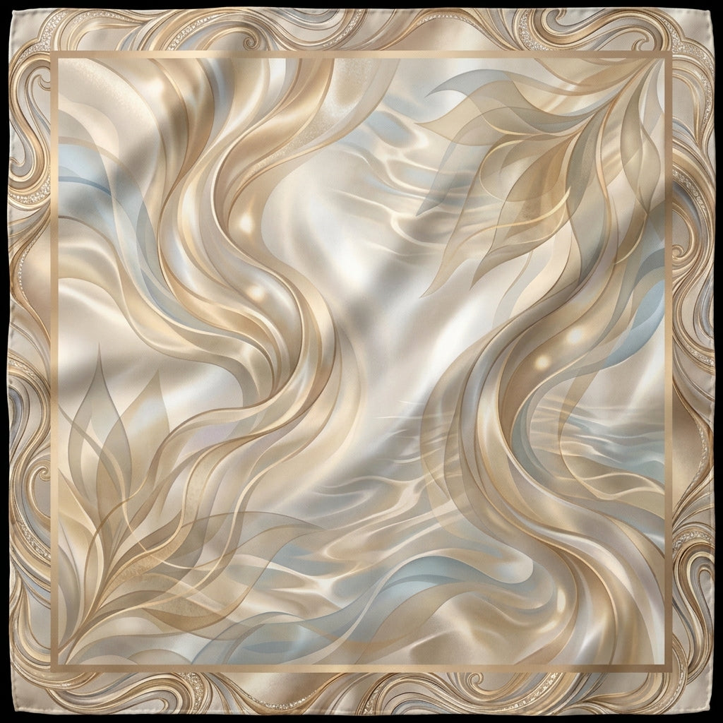 Hamptons Gold Silk Scarf